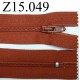 fermeture 15 cm rouille claire non séparable zip nylon