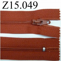 fermeture 15 cm rouille clair non séparable zip nylon