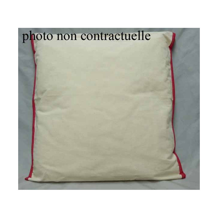 enveloppe coussin à broder toile écru coton motifs oies biais bleu