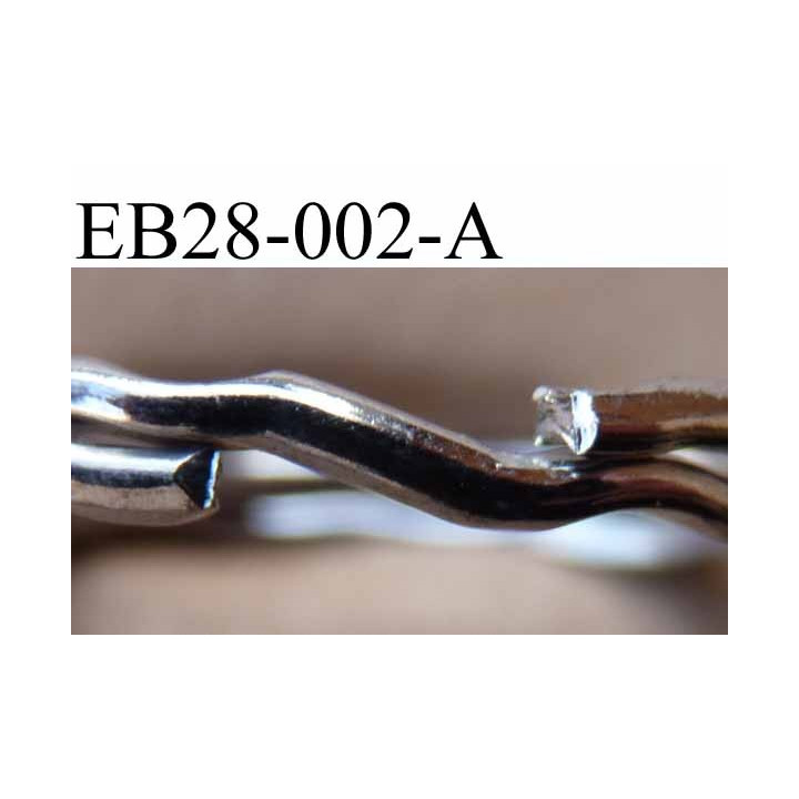 Boucle étrier anneau cranté métal chromé diamètre extérieur 2.8 cm diamètre intérieur 2.4 cm épaisseur 3 mm manille fermé 