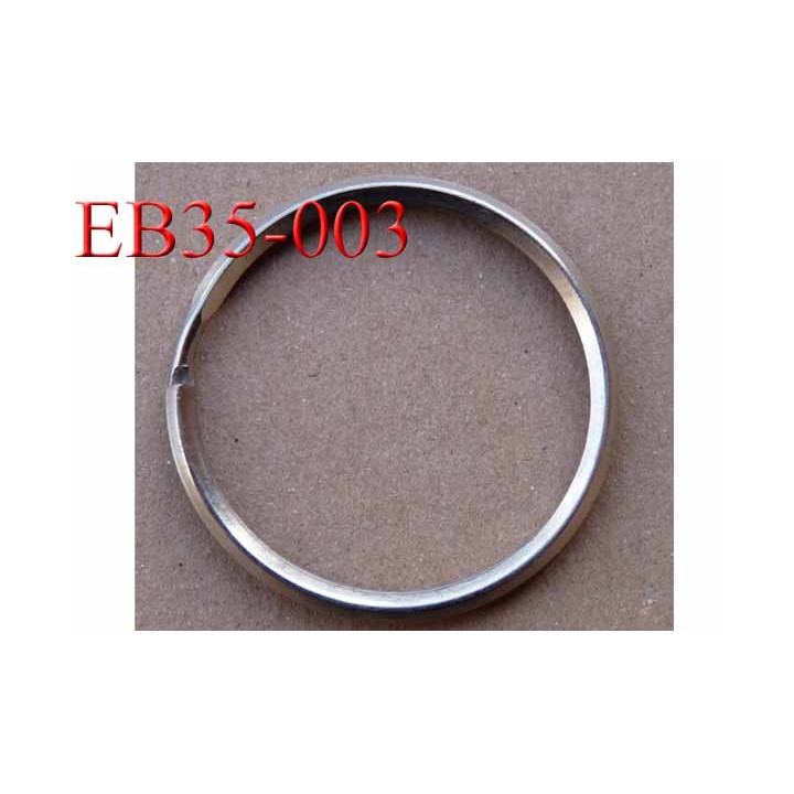 Boucle étrier anneau métal chromé diamètre extérieur 3.5 cm diamètre intérieur 3 cm épaisseur 2.8 mm 
