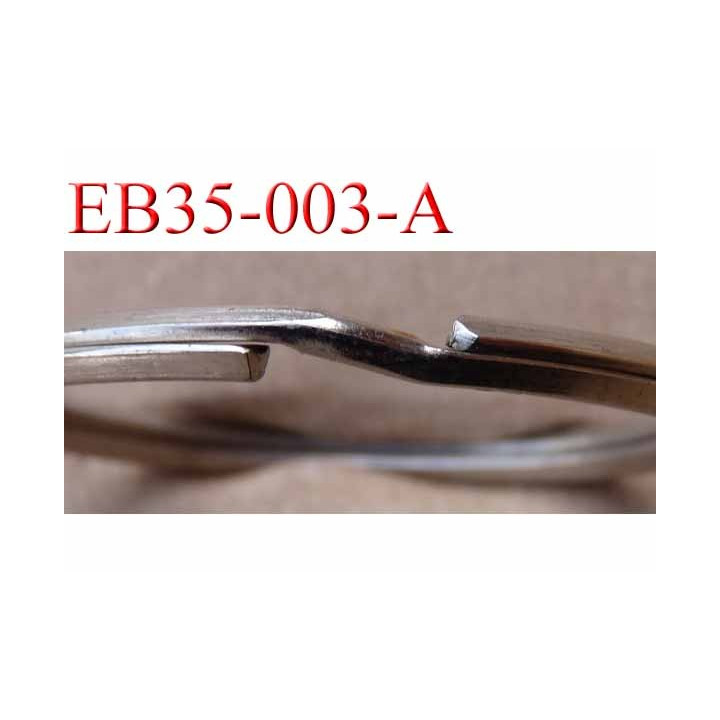 Boucle étrier anneau métal chromé diamètre extérieur 3.5 cm diamètre intérieur 3 cm épaisseur 2.8 mm 