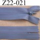 fermeture éclair invisible grise longueur 22 cm couleur gris non séparable zip nylon largeur 2.5 cm