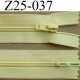 fermeture éclair longueur 25 cm couleur jaune non séparable largeur 2.5 cm glissière nylon largeur 4 mm curseur métal 
