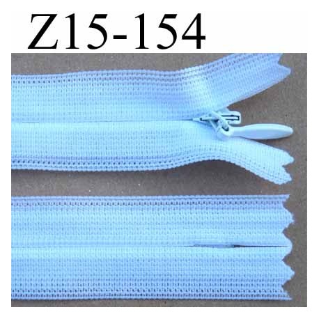 fermeture éclair invisible blanche longueur 15 cm couleur blanc non séparable zip nylon largeur 2.2 cm