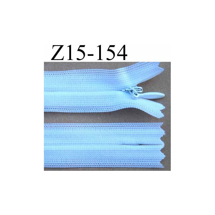 fermeture éclair invisible blanche longueur 15 cm couleur blanc non séparable zip nylon largeur 2.2 cm