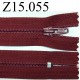 fermeture 15 cm bordeaux non séparable zip nylon 