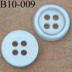 bouton diamètre 10 mm couleur gris bleu vert 4 trous