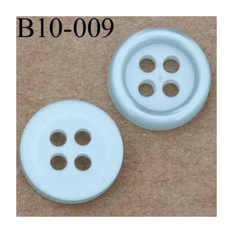 bouton diamètre 10 mm couleur gris bleu 4 trous