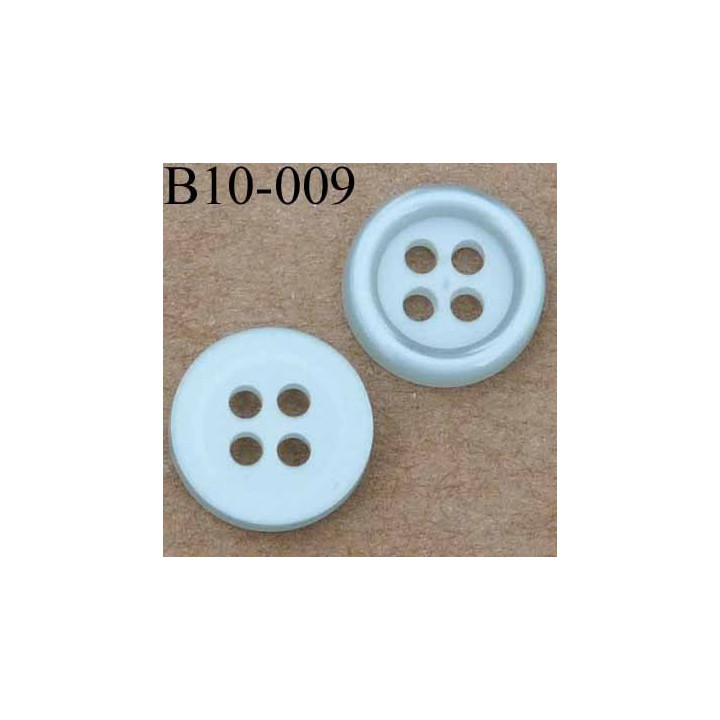 bouton diamètre 10 mm couleur gris bleu 4 trous