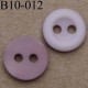 bouton diamètre 10 mm couleur vieux rose 2 trous