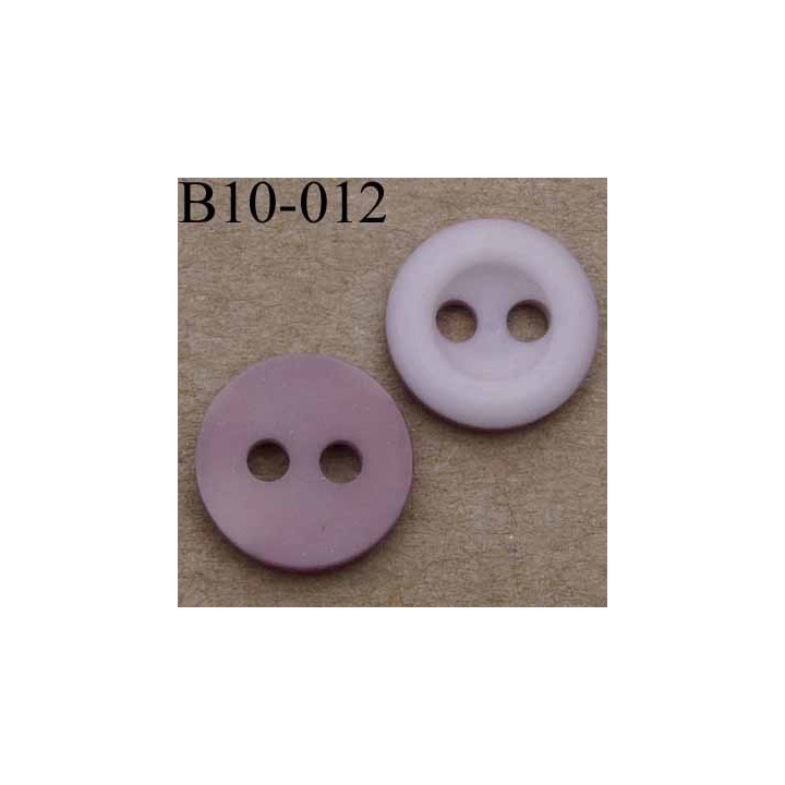bouton diamètre 10 mm couleur vieux rose 2 trous