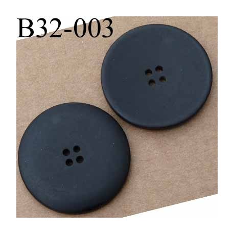 bouton diamètre 32 mm couleur noir mat 4 trous