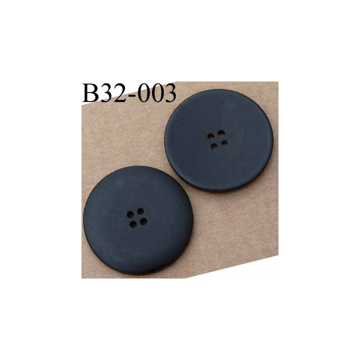 bouton diamètre 32 mm couleur noir mat 4 trous