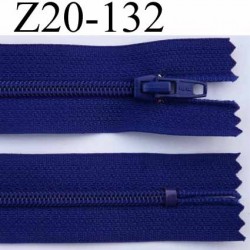 fermeture zip longueur 20 cm couleur bleu tirant le violet non séparable zip nylon largeur 2.5 cm largeur de glissière 4 mm 