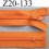 fermeture éclair longueur 20 cm couleur orange non séparable zip nylon largeur 2.5 cm largeur de glissière 4 mm