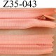 fermeture éclair invisible longueur 35 cm couleur rose orangé saumon non séparable largeur 2.2 cm glissière nylon largeur 4 mm