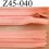 fermeture éclair invisible longueur 45 cm couleur rose orangé saumon non séparable largeur 2.2 cm glissière nylon largeur 4 mm