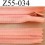 fermeture éclair invisible longueur 55 cm couleur rose orangé saumon non séparable largeur 2.2 cm glissière nylon largeur 4 mm