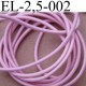 élastique cordon très belle qualité et très résistant couleur rose lumineux largeur 2,5 mm le mètre 