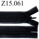 fermeture 15 cm noir invisible non séparable zip nylon