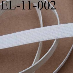 élastique plat largeur 11 mm couleur blanc cassé vendu au mètre