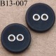 bouton 13 mm couleur noir 2 trous diamètre 13 millimètres