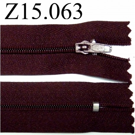 fermeture 15 cm prune non séparable zip nylon 