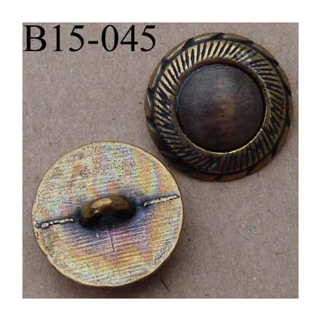 bouton 15 mm en métal style ancien accroche avec un anneau diamètre 15 millimètres