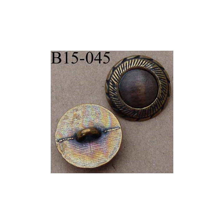 bouton 15 mm en métal style ancien accroche avec un anneau diamètre 15 millimètres
