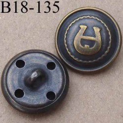 bouton 18 mm métal style ancien accroche avec un anneau ou 4 trous diamètre 18 mm
