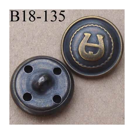 bouton 18 mm métal style ancien accroche avec un anneau ou 4 trous diamètre  18 mm