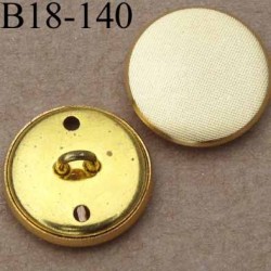 bouton 18 mm métal couleur doré accroche avec un anneau ou 2 trous diamètre 18 mm