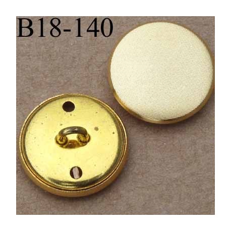 bouton 18 mm métal couleur doré accroche avec un anneau ou 2 trous diamètre 18 mm