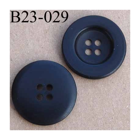 bouton 23 mm noir mat 4 trous diamètre 23 millimètres