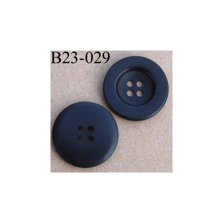 bouton 23 mm noir mat 4 trous diamètre 23 millimètres
