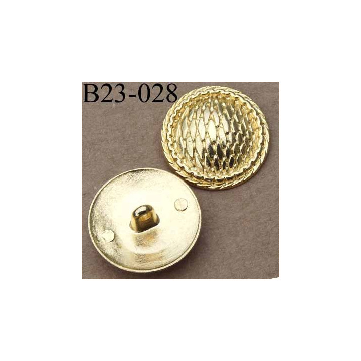 bouton 23 mm métal doré accroche un anneau diamètre 23 millimètres