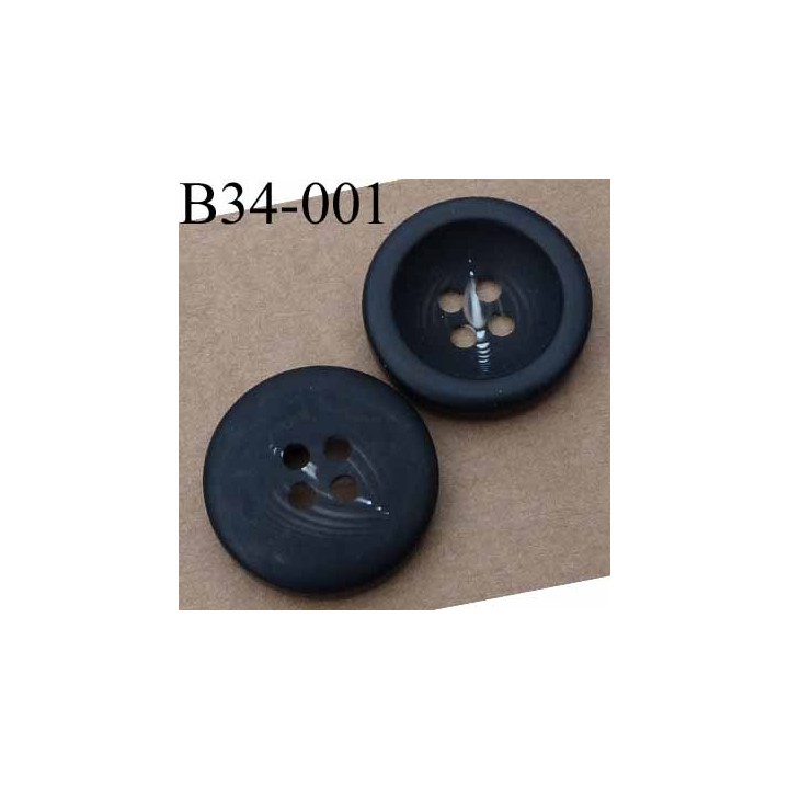 bouton 34 mm noir mat fantaisie diamètre 34 mm
