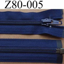 fermeture zip YKK longueur 80 cm couleur bleu marine séparable largeur 3.2 cm largeur du zip spirale 6,5 mm curseur métal