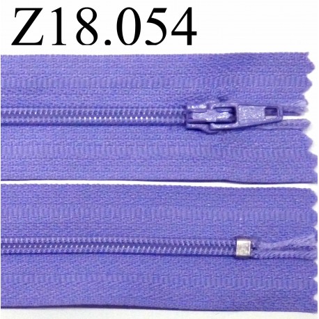 fermeture 18 cm violet non séparable zip nylon