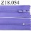 fermeture 18 cm violet non séparable zip nylon