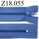 fermeture 18 cm bleu non séparable zip nylon