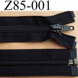 fermeture zip YKK longueur 85 cm couleur noir séparable largeur 3.2 cm largeur du zip spirale 6,5 mm curseur métal