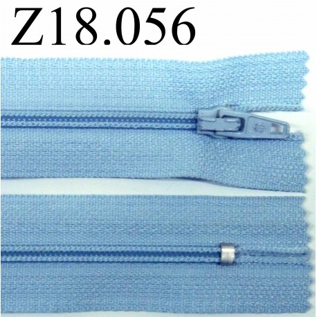 fermeture 18 cm bleu non séparable zip nylon