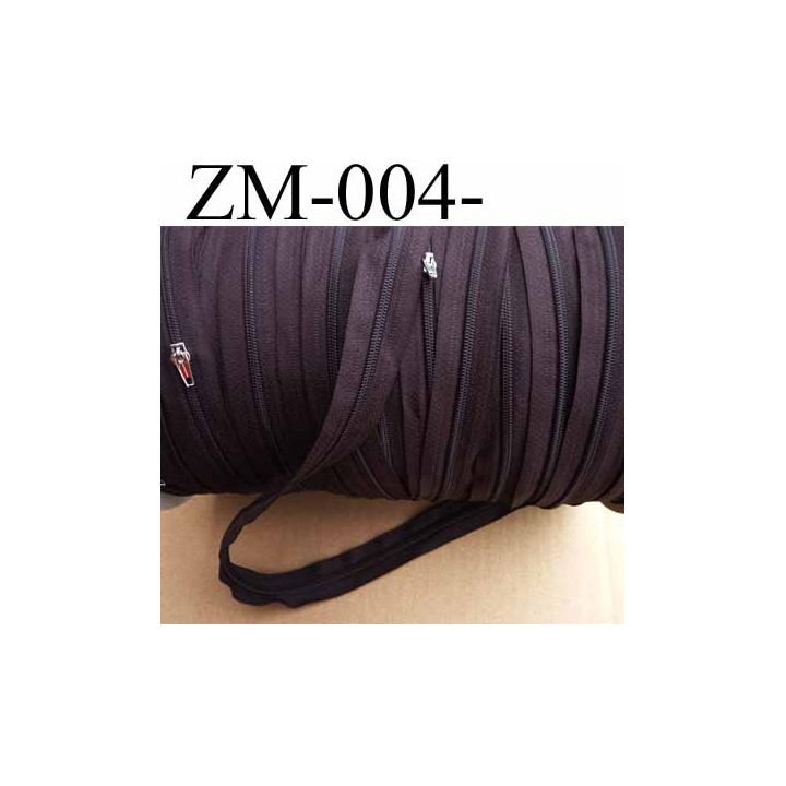 fermeture éclair de marque YKK au mètre couleur marron 1 curseur pour 2 mètres largeur 25 mm largeur du zip 4 mm