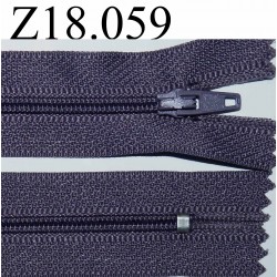 fermeture 18 cm violet parme non séparable zip nylon