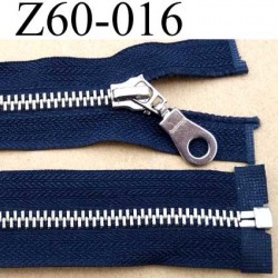 fermeture zip à glissière longueur 60 cm couleur bleu marine séparable zip métal en nikel largeur 3 cm glissière zip 6 mm