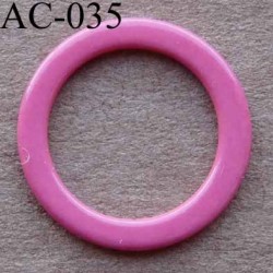 anneau métallique plastifié couleur rose brillant laqué pour soutien gorge diamètre extérieur 14 mm int 10 mm haut de gamme