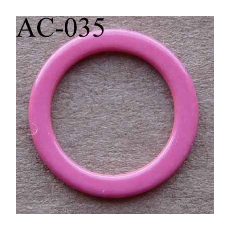 anneau métallique plastifié couleur rose diamètre 14 mm vendu à l'unité