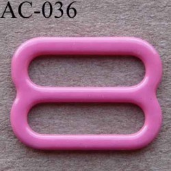 boucle de réglage métal plastifié couleur rose longueur 15 mm vendu à l'unité